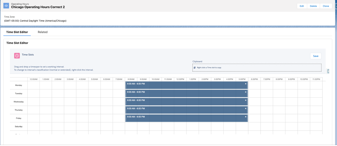 Salesforce Field Service – Appointment Booking & Operating Hours