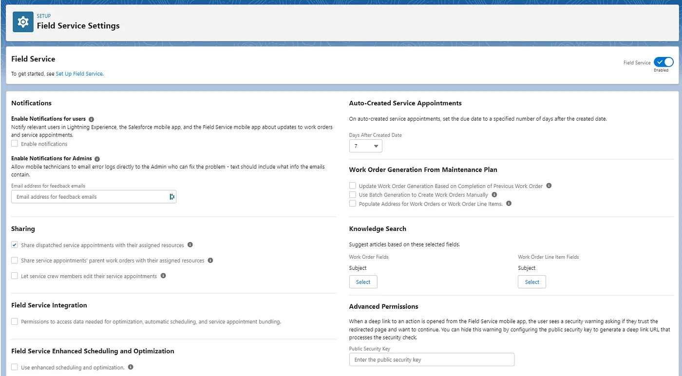 How do you configure Field Service on Scratch Org and get it to work on the Salesforce Field Service mobile app?